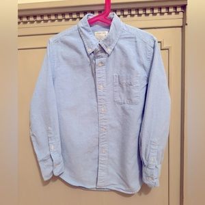 J Crew Crewcuts Boys’ Button Down Dress Shirt - Blue, size 6 - 7